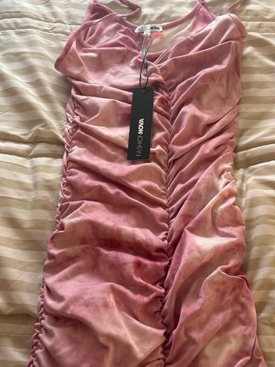 Fashion Nova Dresses & Skirts - Fashion Nova Dusty Pink Ruched Velvet Mini Skirt